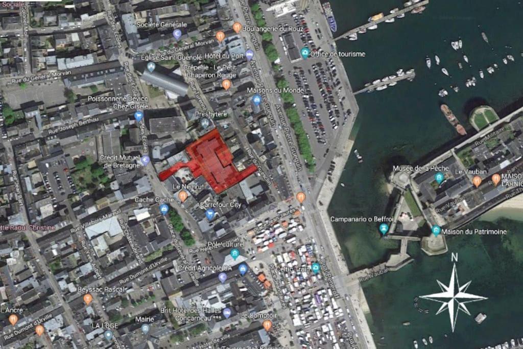 L'Hermine Terrasse Et Parking, 500 Plage Concarneau Esterno foto